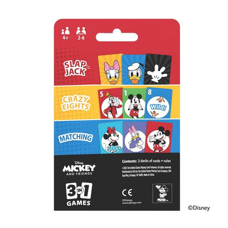 Bicycle Playing Cards - Disney: Mickey and Friends 3-in-1 Games