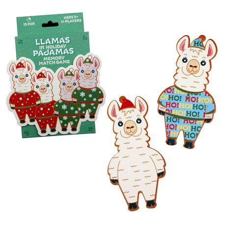 Llamas In Holiday Pajamas: Memory Card Game